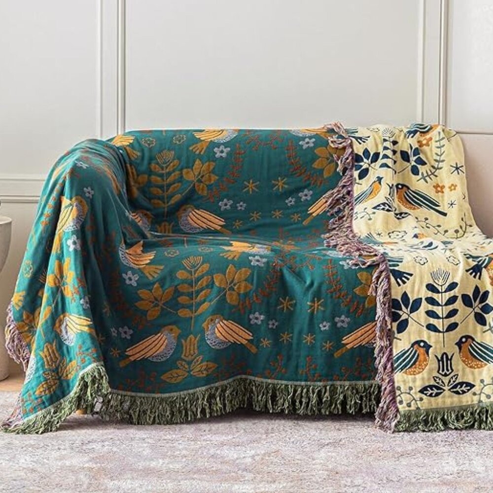 Farmhouse decor large bed blanket 60"×80"